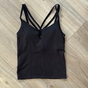 Lululemon Athletica Black Strappy Tank Top B/C